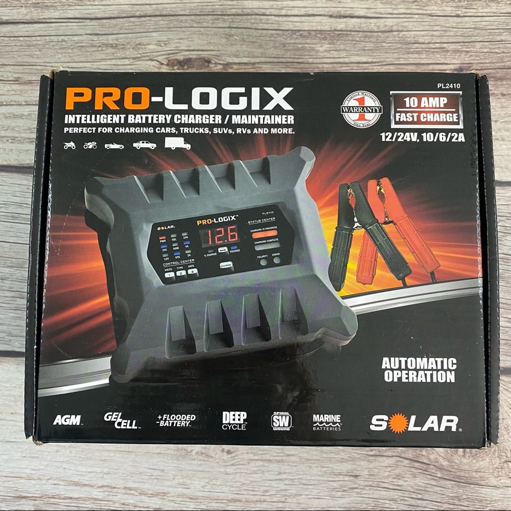 Solar Pro-Logix 6/12 Volt 10/6/2A Intelligent Battery Charger/Maintainer PL2310